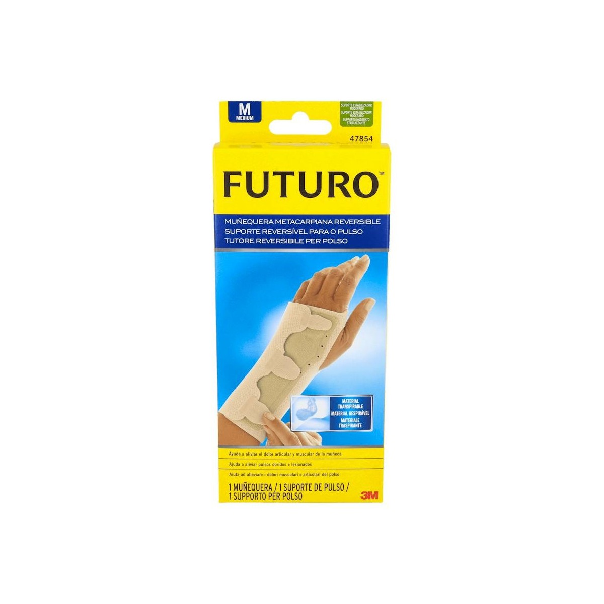 MUÑEQUERA FUTURO FERULA REVERSIBLE T/M BEIG