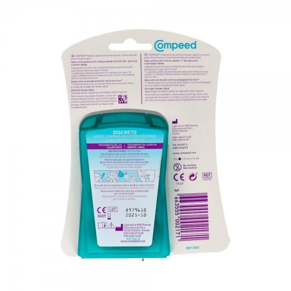 COMPEED PARCHE CALENTURAS HERPES 15 UN