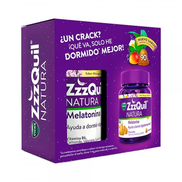 ZZZQUIL NATURA 90 GUMMIES SABOR MANGO & PLATANO