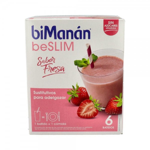 BIMANAN BATIDO DE FRESA 6 SOBRES