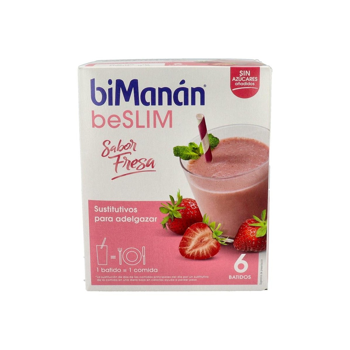 BIMANAN BATIDO DE FRESA 6 SOBRES